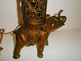 1920 ' s - 30 ' s Antique Trunk Up Elephant Perfume / Incense burner Lamp DECO,  LOOK 3