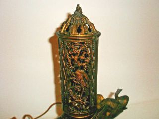 1920 ' s - 30 ' s Antique Trunk Up Elephant Perfume / Incense burner Lamp DECO,  LOOK 4