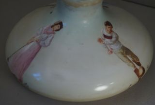 EXCEPTIONAL 19TH CENTURY BASEBALL TENNIS ETC.  RELATED LARGE OIL LAMP SHADE 8