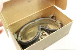 M - 1944 Goggles WWII Dated 1944 W/ Box Lens Vintage Military Polaroid 74 - G - 77 12
