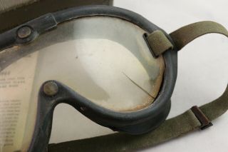 M - 1944 Goggles WWII Dated 1944 W/ Box Lens Vintage Military Polaroid 74 - G - 77 2