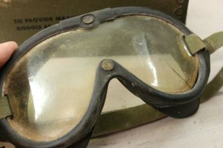 M - 1944 Goggles WWII Dated 1944 W/ Box Lens Vintage Military Polaroid 74 - G - 77 6