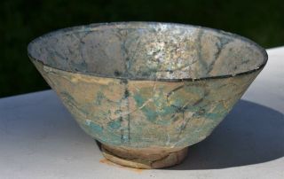Ancient Persian Luristan Mesopotamian Pottery Bowl Areas Of Iridescence Restored 3