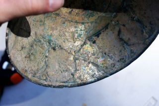 Ancient Persian Luristan Mesopotamian Pottery Bowl Areas Of Iridescence Restored 9