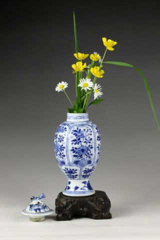 18th Century,  A Rare Of ‘blue & White’ Chinese Porelain Vase And Cover
