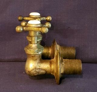 Vintage Haydenville Brass Wall Mounted Mixer Faucet w/Porcelain Tub Sink Tap 6