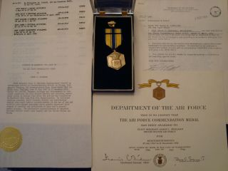 1969 Vietnam Awarded Air Force Commendation Medal W/ Award Document & Citation