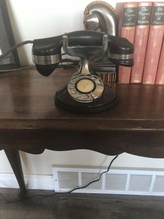 1920’s Monophone Telephone Nickle And Black