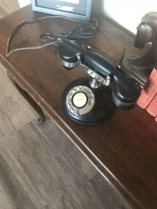 1920’s Monophone Telephone Nickle and Black 3