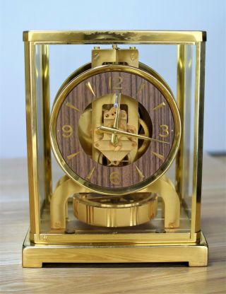 Jaeger Lecoultre Atmos Clock Classic Wood Dial