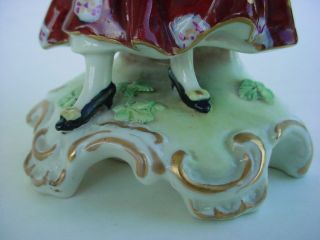 Circa 1900 GERMAN DRESDEN VOLKSTEDT Porcelain Lady ' s Figurine 10