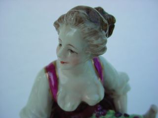 Circa 1900 GERMAN DRESDEN VOLKSTEDT Porcelain Lady ' s Figurine 6