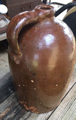 RARE B.  F.  USSERY Stoneware Pottery JUG,  WATER VALLEY MISSISSIPPI 3