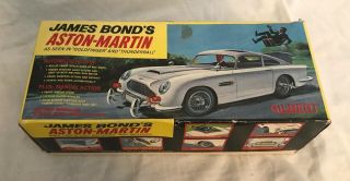 1965 Gilbert James Bond 007 Aston Martin DB5 Tin Toy Box 11
