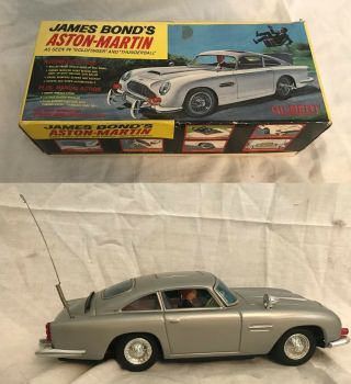 1965 Gilbert James Bond 007 Aston Martin Db5 Tin Toy Box
