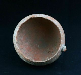 SC INTERESTING PRE COLUMBIAN POTTERY BOWL ' HEAD CUP ',  CHANCAY 1200 - 1400 AD 3