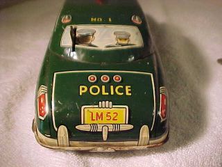 Antique Tin W Up Toy Dick Tracy Squad Car No 1 Marx 1949 4