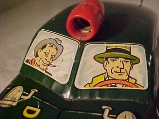 Antique Tin W Up Toy Dick Tracy Squad Car No 1 Marx 1949 7