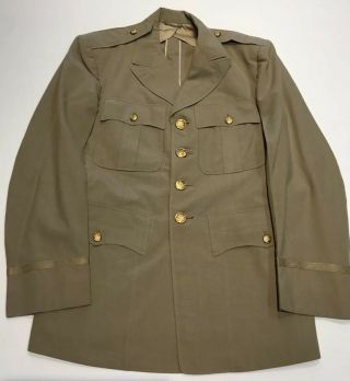 Wwii U.  S.  Corps Of Engineers Officer Jacket Summer Coat Made June 1944