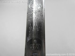 Victorian Royal Artillery Patent Tang Officer ' s Sword 11