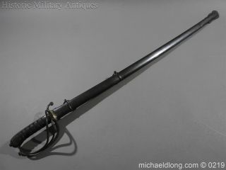 Victorian Royal Artillery Patent Tang Officer ' s Sword 12