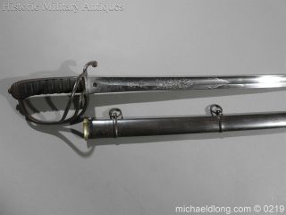 Victorian Royal Artillery Patent Tang Officer ' s Sword 2