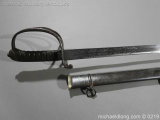 Victorian Royal Artillery Patent Tang Officer ' s Sword 4