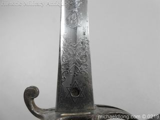Victorian Royal Artillery Patent Tang Officer ' s Sword 5