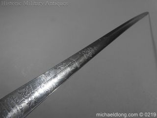 Victorian Royal Artillery Patent Tang Officer ' s Sword 8