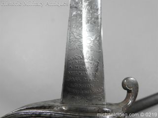 Victorian Royal Artillery Patent Tang Officer ' s Sword 9