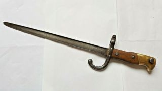 French Wwi Gras Bayonet Model 1877 St Etienne Cut Down Fighting Knife