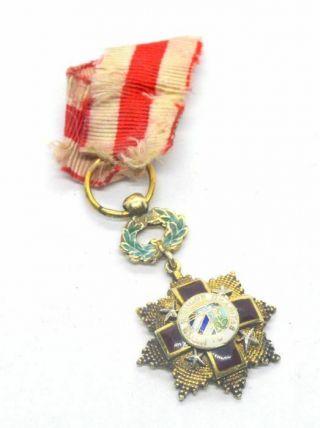 Columbia Ww2 Military Rare Miniature Medal Badge Enamel Army Insignia Africa
