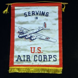 Ww2 Home Front (serving In U.  S.  Air Corps) Window Pennant