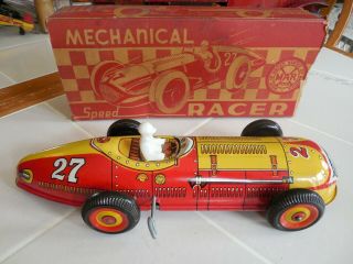 Marx Indianapolis Wind Up Racer W/ Box,  Near 1948 Indy Great Graphics