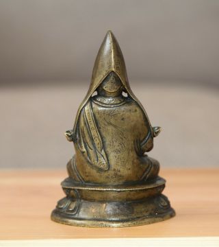 Antique Chinese Tibetan bronze Lama Buddha,  18th 19th century,  Qing Dynasty RARE 4