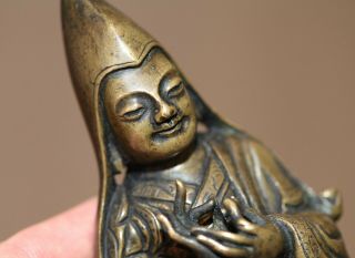 Antique Chinese Tibetan bronze Lama Buddha,  18th 19th century,  Qing Dynasty RARE 9