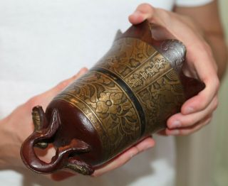 Antique Chinese bronze lacquered Dragon Bell,  Xuande mark,  19th Century,  QING. 10