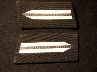 Pair Wwii German Rad Enlisted Mans Ranking Collar Tabs