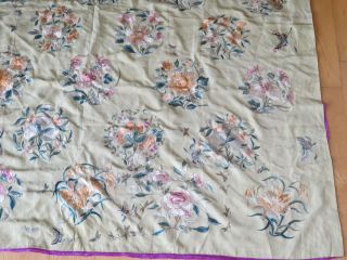 Antique Chinese Embroidered Silk Tapestry Tablecloth Immortals Butterfly (P161) 10