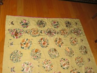 Antique Chinese Embroidered Silk Tapestry Tablecloth Immortals Butterfly (P161) 3
