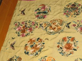 Antique Chinese Embroidered Silk Tapestry Tablecloth Immortals Butterfly (P161) 5