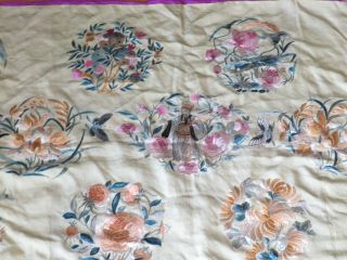 Antique Chinese Embroidered Silk Tapestry Tablecloth Immortals Butterfly (P161) 7