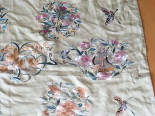 Antique Chinese Embroidered Silk Tapestry Tablecloth Immortals Butterfly (P161) 8