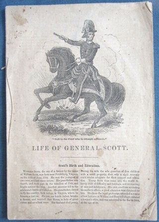 C.  1840 - 50 Publication Entitled " Life Of General Scott " (winfield Scott)