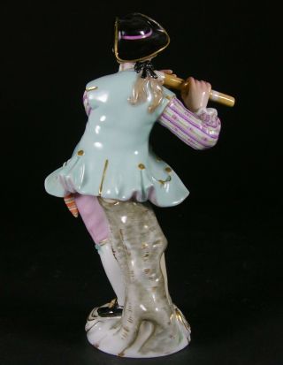 Meissen Model 2 ' The Flutist ' from the series ' Galate Kapelle ' Late 19th Century 3