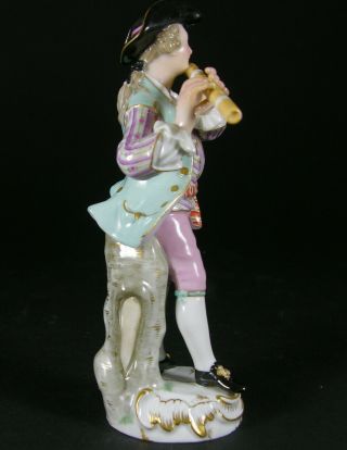 Meissen Model 2 ' The Flutist ' from the series ' Galate Kapelle ' Late 19th Century 4