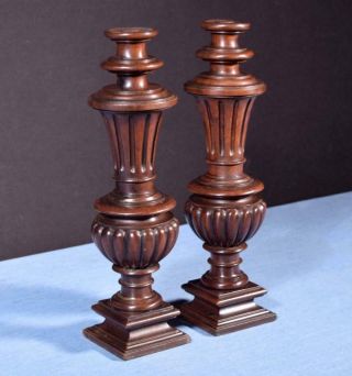 15 " French Antique Solid Walnut Posts/pillars/columns/balusters