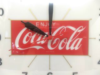 Vintage 1950s Swihart Coca Cola Light Up Bubble Face Wall Clock 11