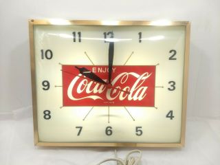 Vintage 1950s Swihart Coca Cola Light Up Bubble Face Wall Clock