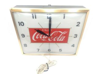 Vintage 1950s Swihart Coca Cola Light Up Bubble Face Wall Clock 2